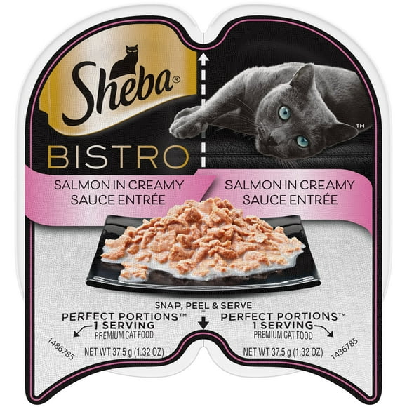 SHEBA Perfect Portions Bistro Creamy Salmon Wet Cat Food, 1.32 oz Trays