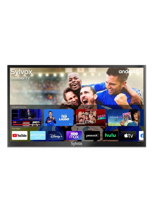 SYLVOX Outdoor TV, 43" Smart Television with Voice Assitant, Free Dowload APPs, IP55 Waterproof, 4K HDR 1000Nit for Partial Sun Area(Deck Pro Series)