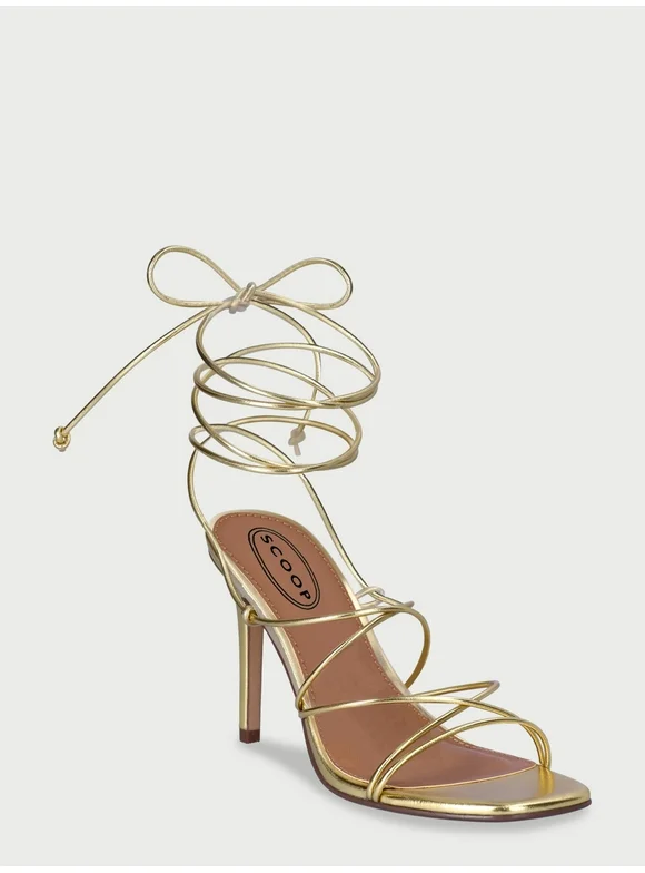Scoop Women’s Lace Up Stiletto Heel Sandals