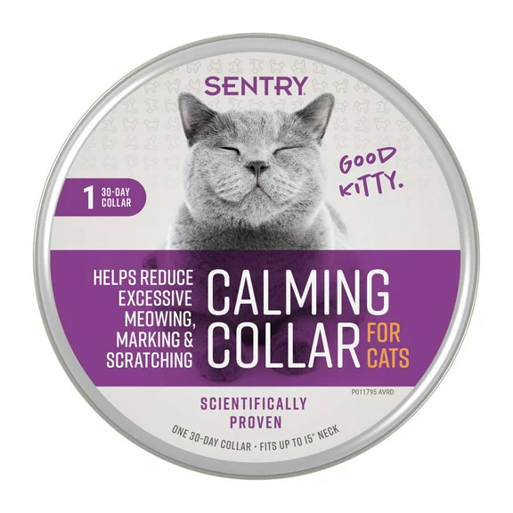 Sentry Calming Collar for Cats and Kittens, One 30-Day Release Collar, 1 Month Supply
