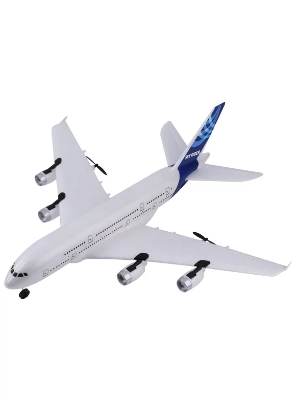 Sky Rider X 72 Remote Control Jumbo Jetliner Airplane, DR472W, White/Blue