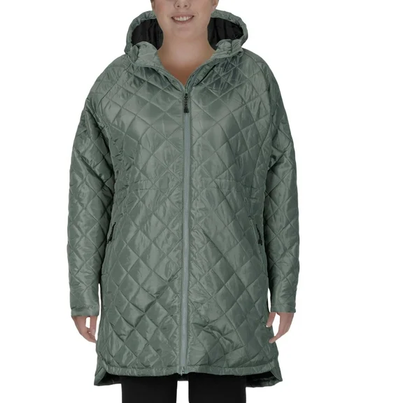 Snow Country Outerwear Women's Plus Size Quilted Savvy Long Jacket 1X-6X
