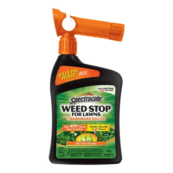 Spectracide Weed Stop for Lawns Plus Crabgrass Killer Concentrate Spray, Kills Weeds 32 Ounce