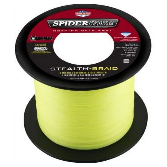 SpiderWire Stealth® Superline, Hi-Vis Yellow, 80lb | 36.2kg Fishing Line