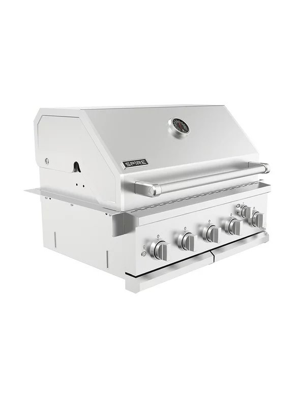 Spire Premium Barbecue 740-0788P 5 Burner with Rear Burner Propane Gas, Convertible to Natural Gas, 30 inches Built In 3050R Island Grill Head, Stainless Steel