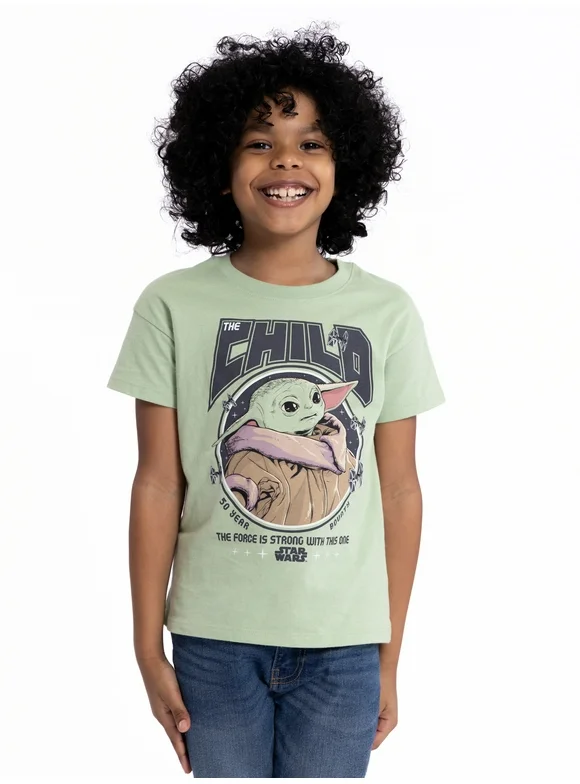 Star Wars Grogu Toddler Boys Short Sleeve Crewneck T-Shirt, Sizes 12M-5T