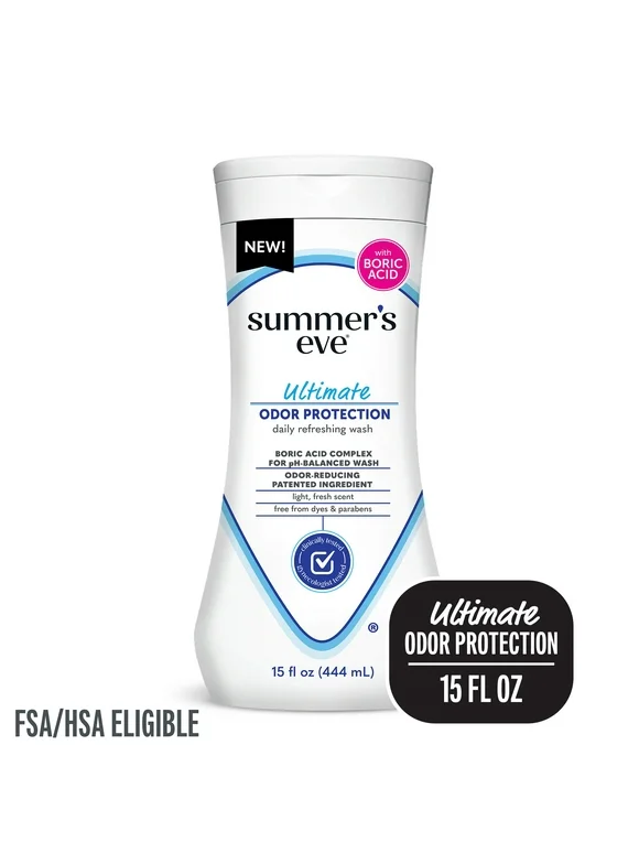 Summer’s Eve Ultimate Odor Protection Daily Feminine Wash, pH Balanced, 15 fl oz