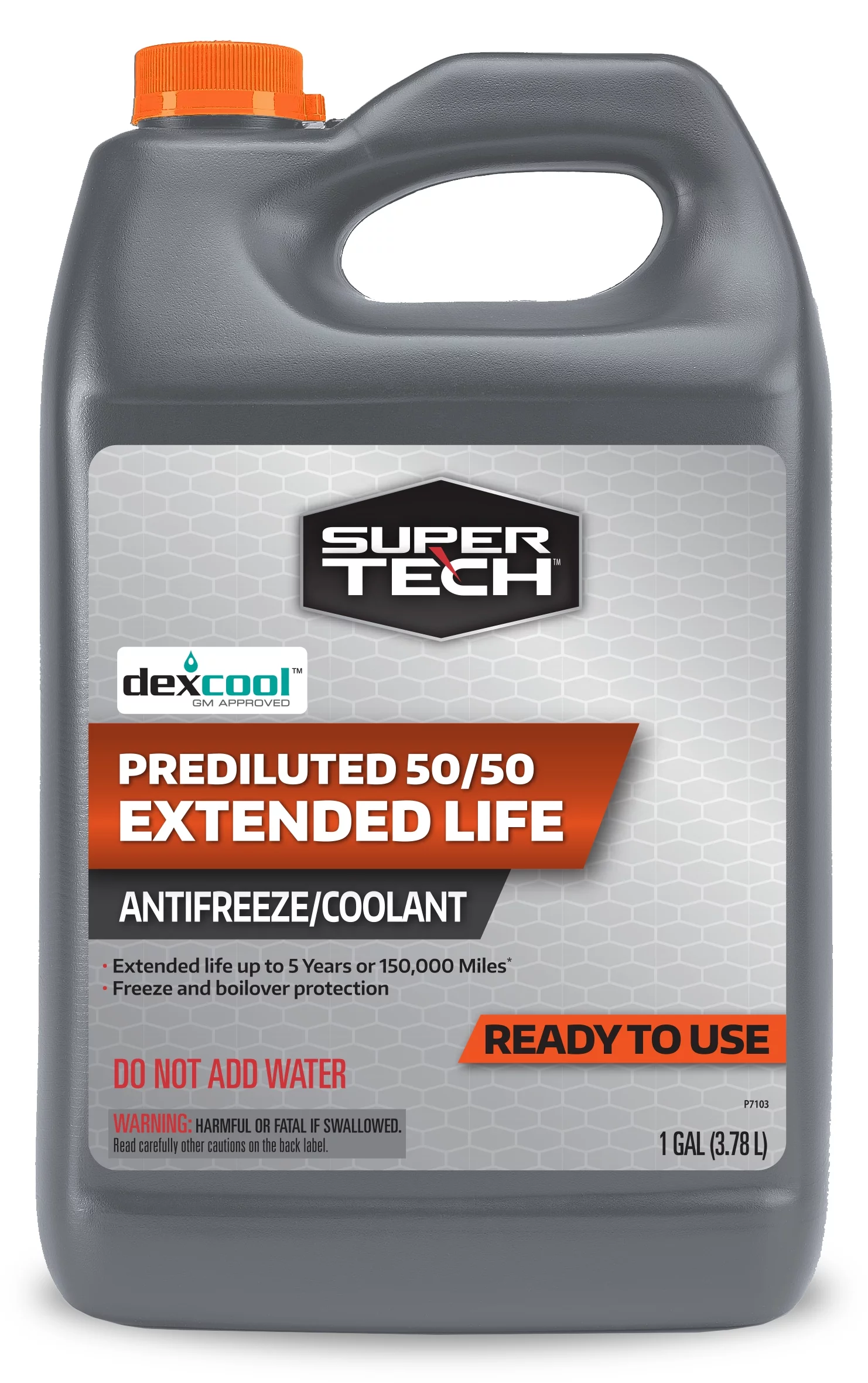 Super Tech Prediluted 50/50 Dex-Cool Antifreeze Coolant, 1 Gallon