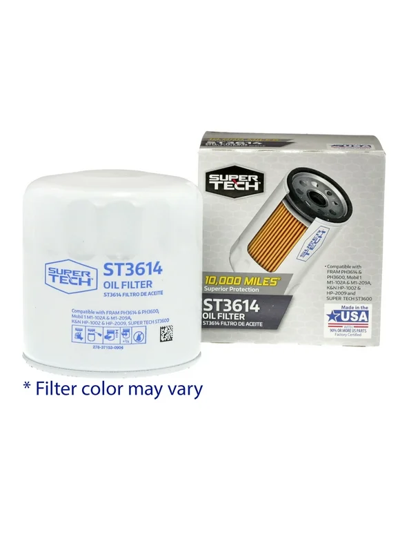 Super Tech  ST3614, 10K mile Spin-on Replacement Oil Filter for select Ford Vehicles