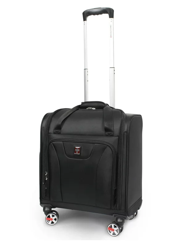 SwissTech Executive 16.5" Carry-on Luggage, 8-Wheel Underseater, Black (Walmart Exclusive)
