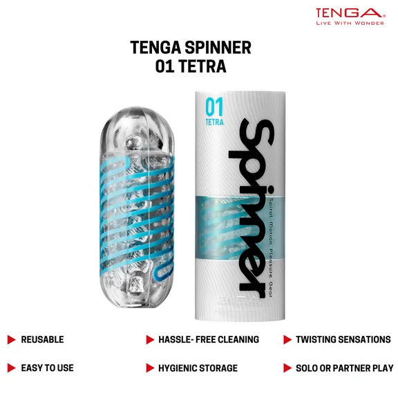 TENGA SPINNER 01 TETRA Reusable Stroker Spinning Masturbator