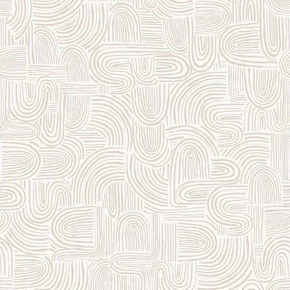 Tempaper Swell Sand Swirl Removable Peel and Stick Wallpaper, 20.5" W x 16.5' L