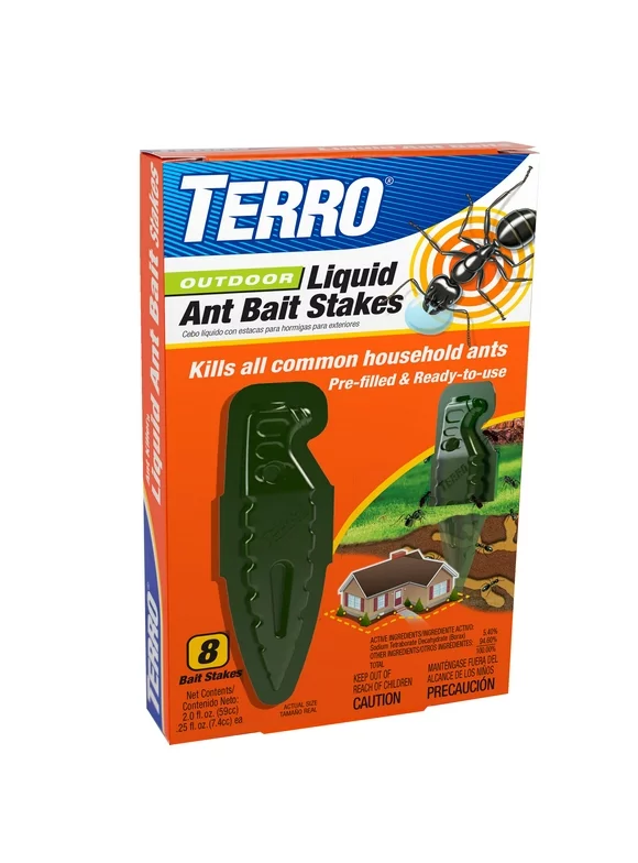 Terro Outdoor Liquid Ant Bait Stakes, 8ct