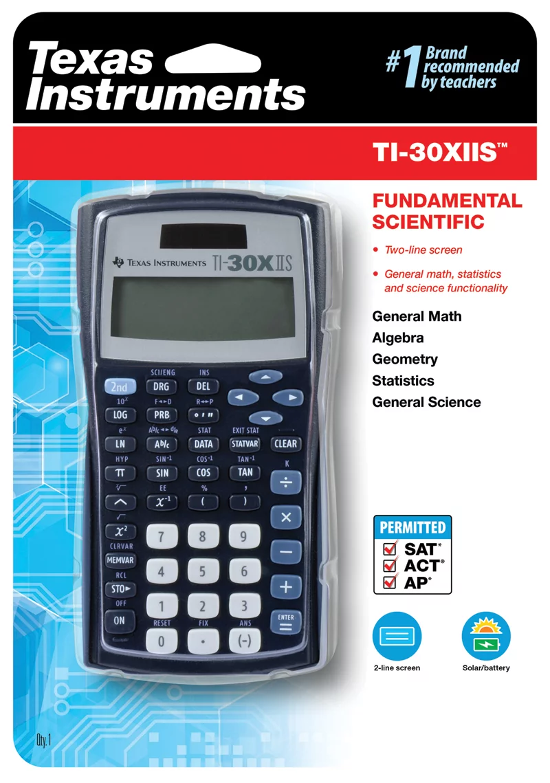 Texas Instruments TI-30X IIS Two-Line Scientific Calculator High School and College