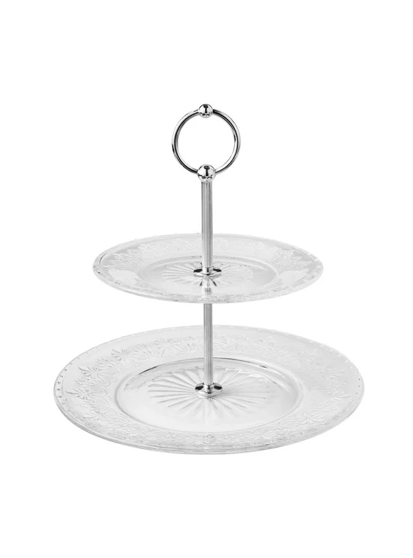 The Pioneer Woman Two-Tiered Glass Server, Clear