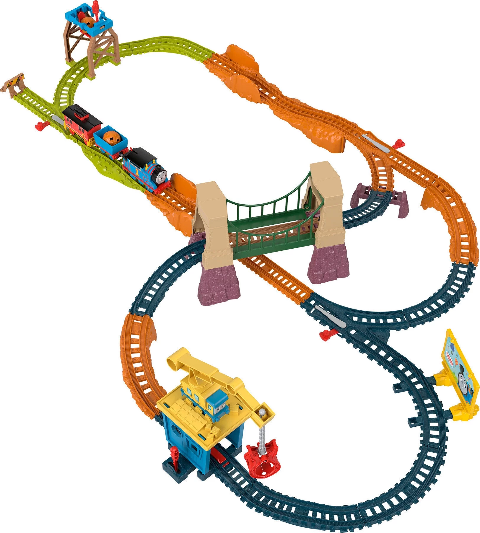 Thomas & Friends A Bridge to Sodor Motorized Toy Train & Track Set, 32 Pieces, Preschool Toys