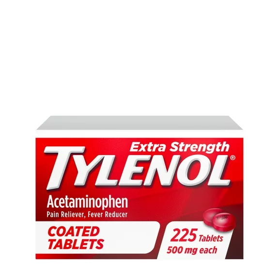 Tylenol Extra Strength Coated Tablets with Acetaminophen 500mg, 225 Ct
