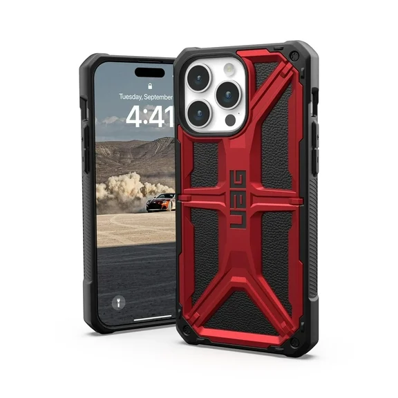 UAG Case Compatible with iPhone 15 Pro Max Case 6.7" Monarch Crimson Rugged Heavy Duty Military Grade Drop Tested Protective Cover by URBAN ARMOR GEAR