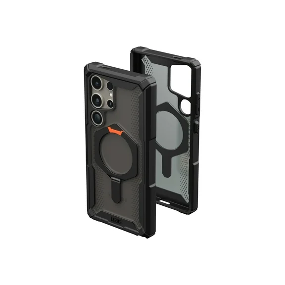 UAG Designed for Samsung Galaxy S24 Ultra Case 6.8" Plasma XTE Black/Orange, w/ Magnetic Charging & Kickstand Rugged Military Drop-Proof Impact Resistant Non-Slip Transparent Protective Cover