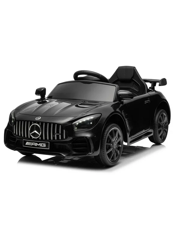 UBesGoo 12V Licensed Mercedes-Benz Electric Ride on Car Toy for Toddler Kid w/ Remote Control, LED Lights, Black