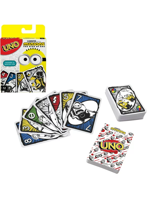 UNO Minions: The Rise of Gru Card Game for Kids and Family with Themed Deck, Gift and Collectible for Kids and Movie Fans
