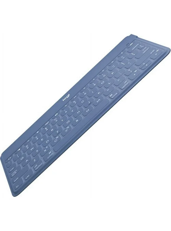 Used Logitech Keys-to-Go Super-Slim & Super-Light Bluetooth Keyboard for iPhone and iPad - Smokey Blue