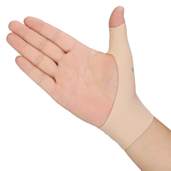 VELPEAU Elastic Thumb Brace Liner (Pair) - Waterproof Soft Compression Sleeve (Large)