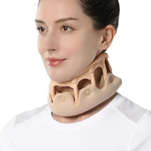 VELPEAU Neck Support Brace - Silicone Cervical Collar for Neck Pain Relief (L, 3.3″)
