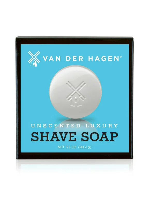 Van Der Hagen Unscented Shave Soap, 3.5 Oz