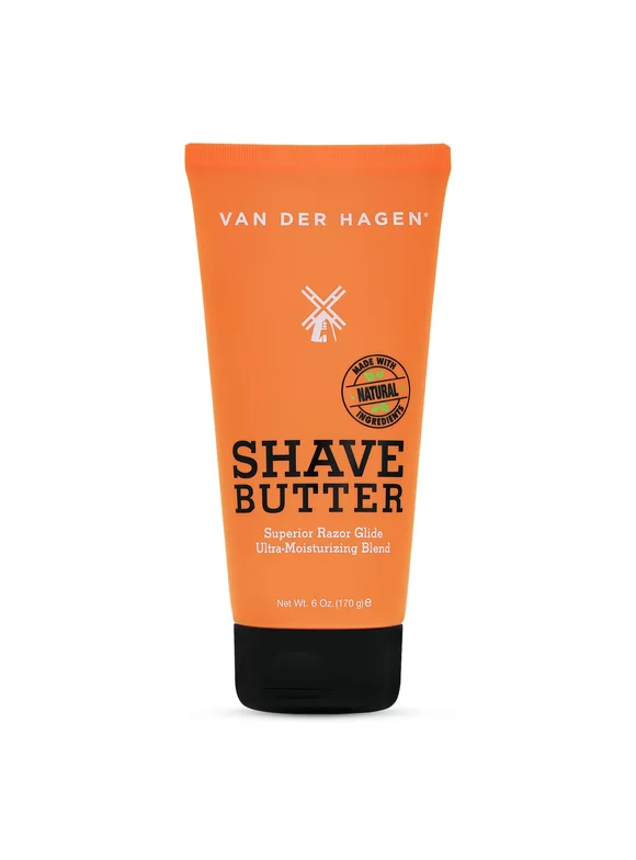 Van der Hagen Shave Butter Beard Shaving Cream, Formulated with Natural Oils, 6 oz