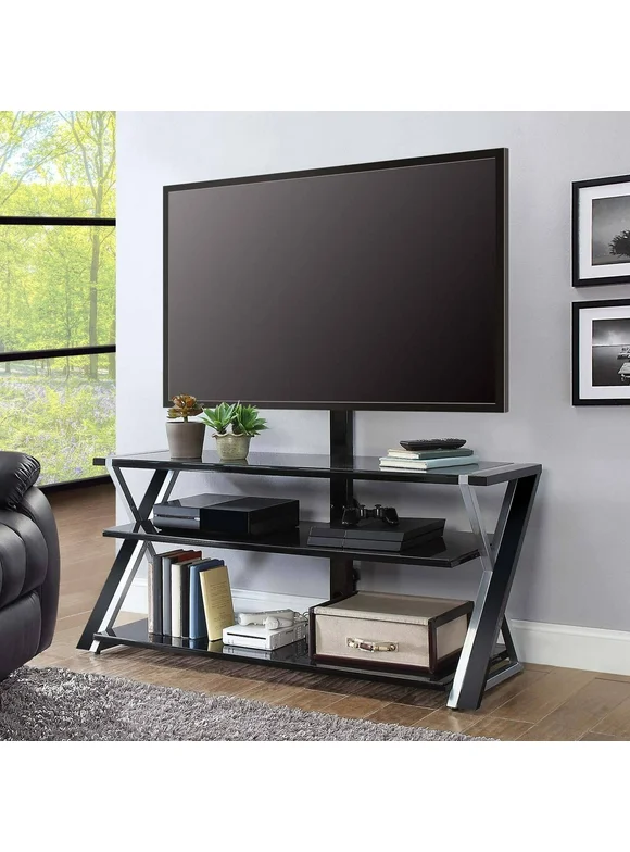 Whalen Xavier 3-in-1 Television Stand for TVs up to 70", Black