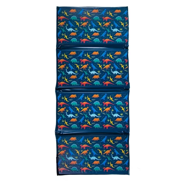 Wildkin Kids Vinyl Rest Mat for Boys and Girls, Ideal for Daycare and Preschool, 44 x 19 inches (Jurassic Dinosaurs Blue)