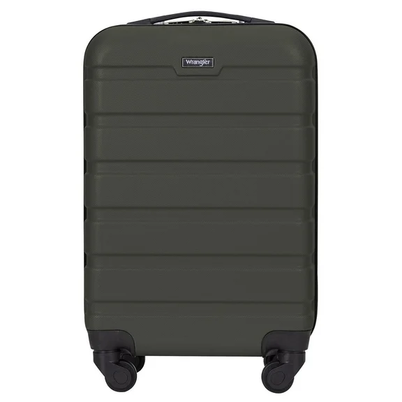 Wrangler 20” Carry-on Rolling Hardside Spinner Luggage, Deep Depth