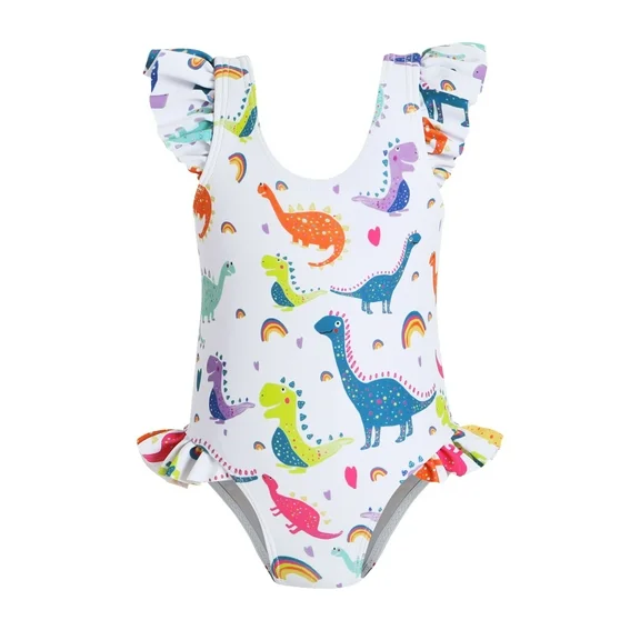 Younger Tree Baby Girl One Piece Swimsuit Toddler Sleeveless Beach Bikini Bathing Suit Swimwear for 3-4T