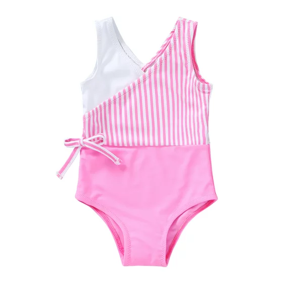 Younger Tree Baby Girl One-Piece Swimsuits Kid Summer Beach Sleeveless Bathing Suit for 3-4T