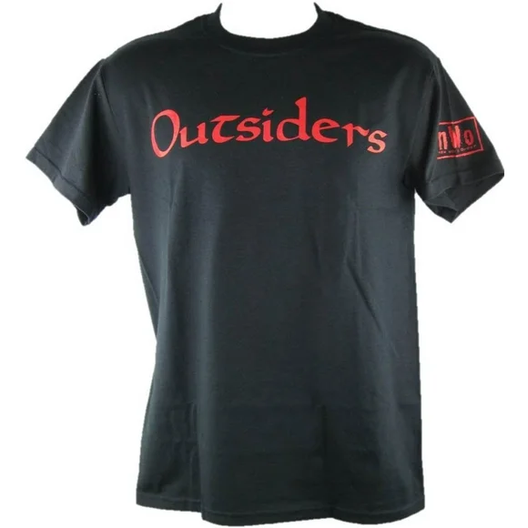 nWo Outsiders Red Logo Kevin Nash Scott Hall WCW Mens T-shirt 4XL