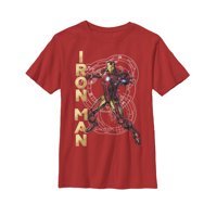 Boy's Marvel Iron Man Technology  Graphic Tee Red X Large