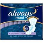 Always Maxi Extra Heavy Overnight Pads with Flexi-Wings, (Choose your Count)